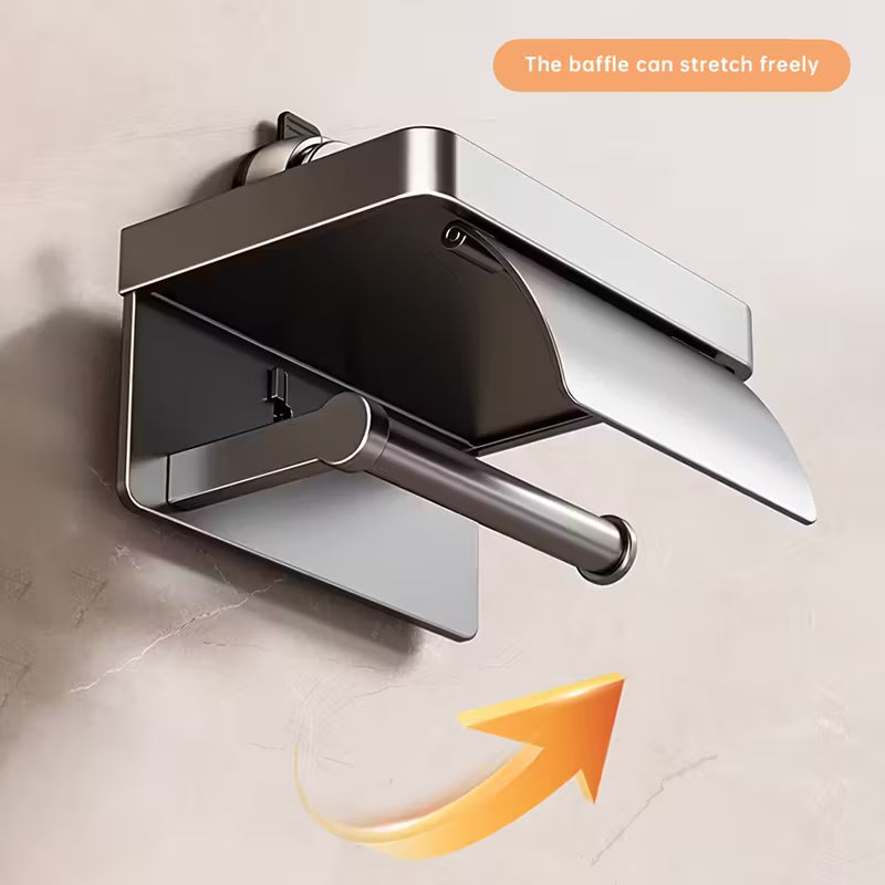 Nástěnný držák toaletního papíru 1/2 ks – bez vrtání, s přísavkou