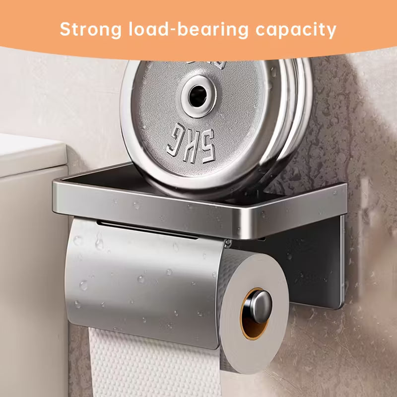 Nástěnný držák toaletního papíru 1/2 ks – bez vrtání, s přísavkou